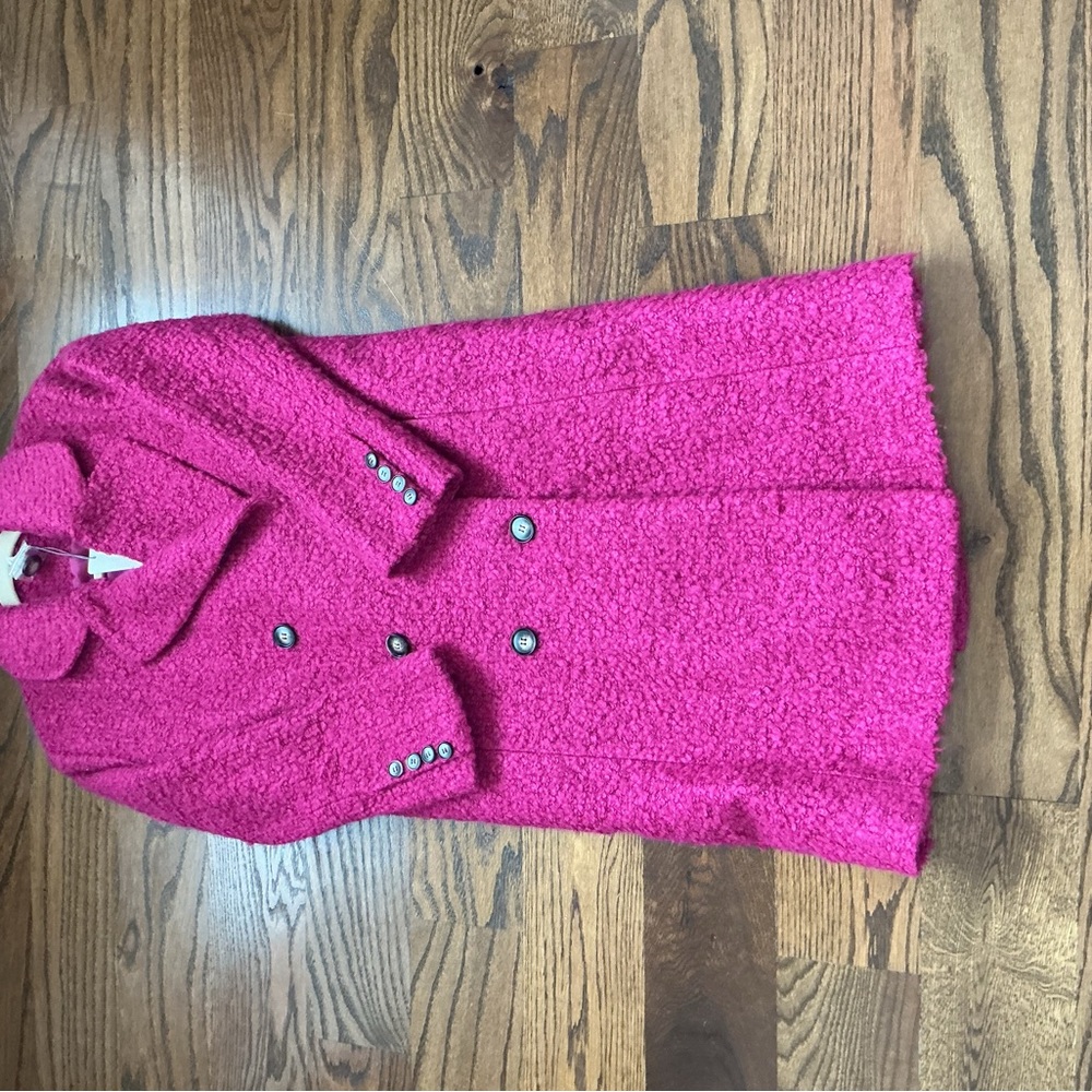 Elegant Women's Pink Pea Coat